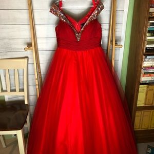 Red Princess Prom Dress